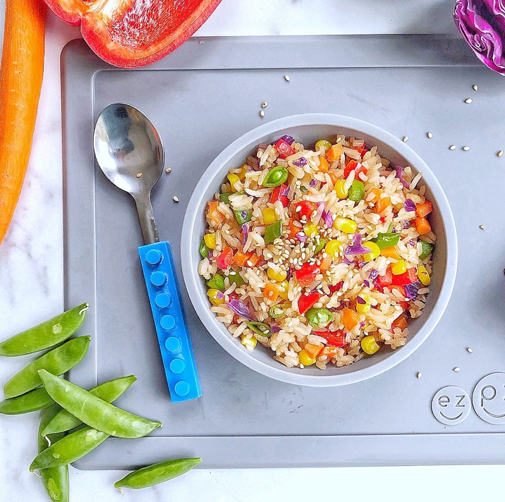 10-min Rainbow Fried Rice (easy one-pot rice cooker recipe