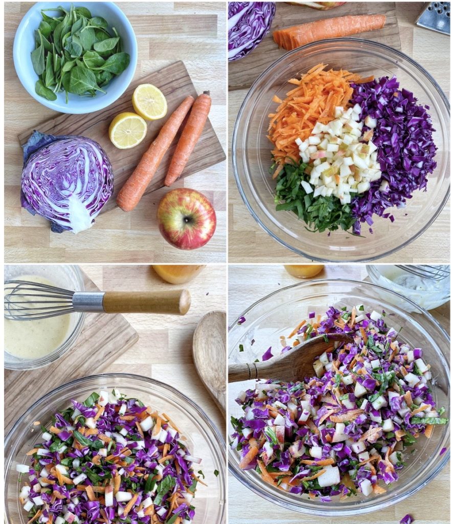 Colourful cabbage salad - Cook Veggielicious