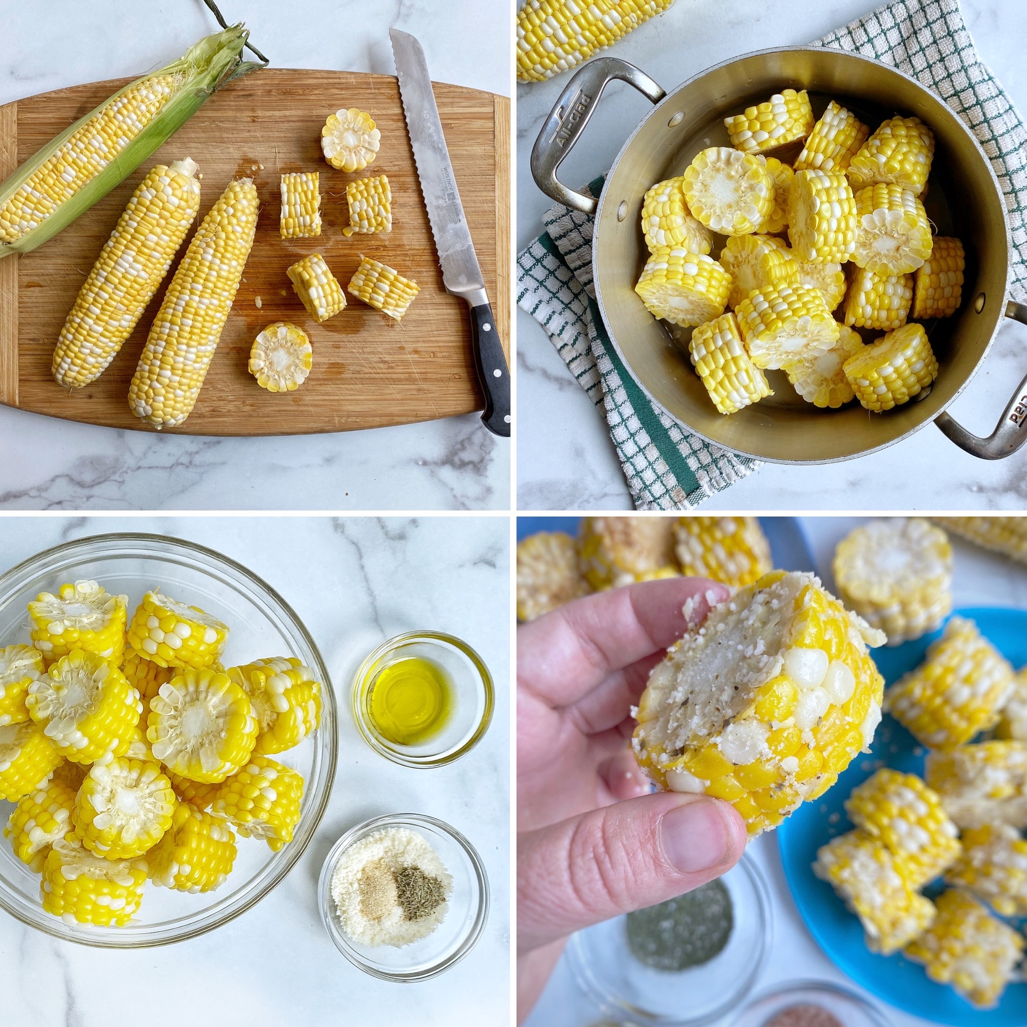 Corn "Wheels" 4 Ways Happy Kids Kitchen by Heather Wish Staller