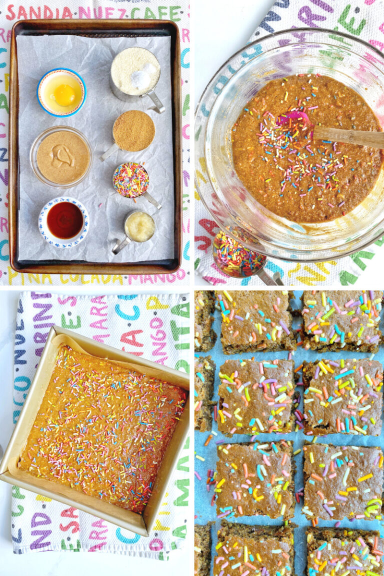Almond Butter Birthday Cake Blondies Happy Kids Kitchen by Heather