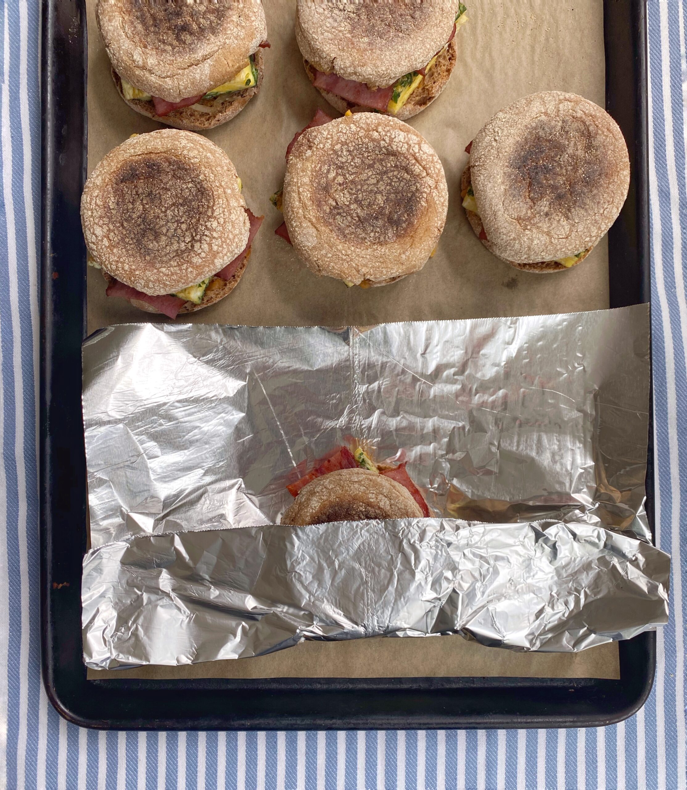 Healthy Breakfast Meal Prep Sandwiches - Bake & Bacon