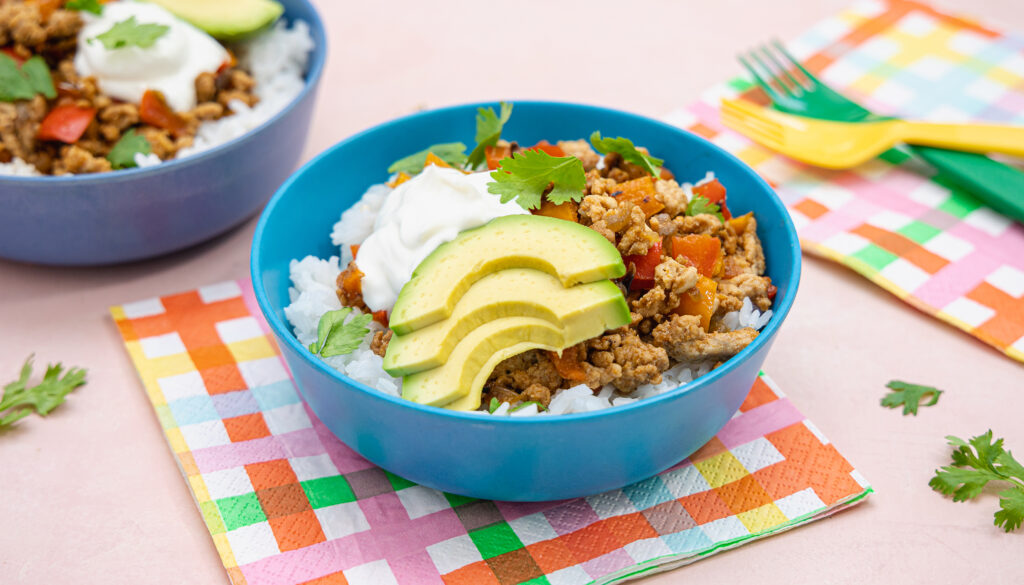 Chicken Fajita Burrito Bowls - Happy Kids Kitchen By Heather Wish Staller