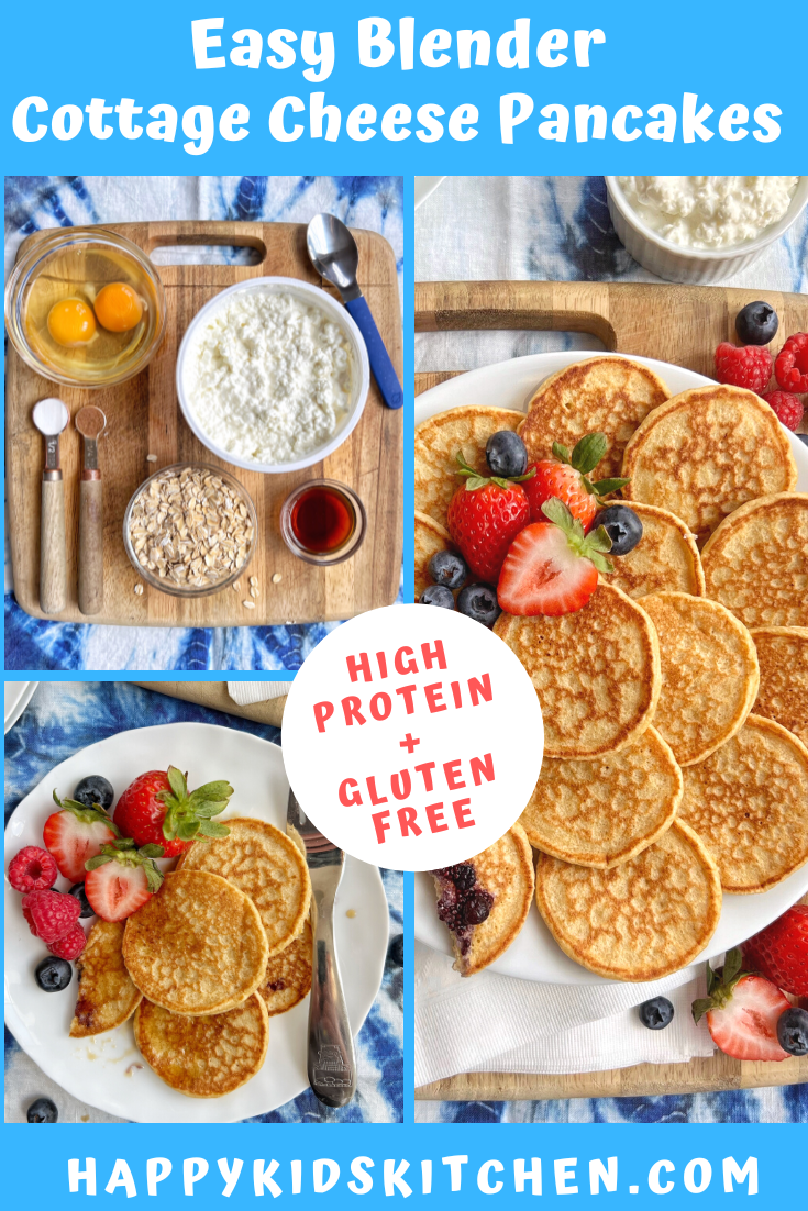 Blender Cottage Cheese Pancakes (high protein and gluten free) Happy